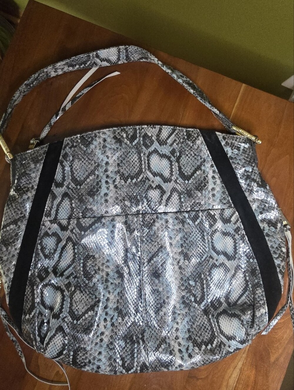 Aimee Kestenberg XL Tuscany Hobo Bag Snakeskin Print - Picture 13 of 14